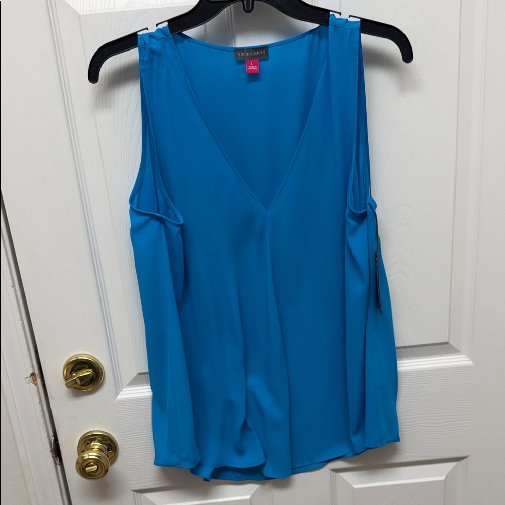 Vince Camuto Bright Blue Sleeveless Blouse
